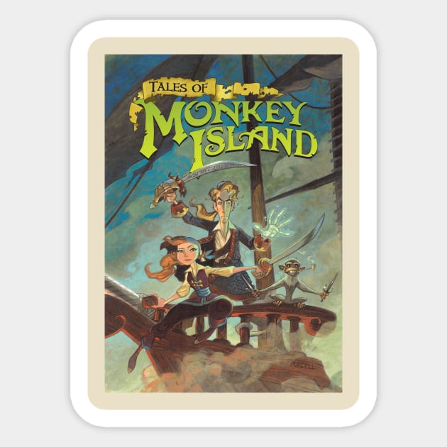 Tales of Monkey Island [Text] Sticker by Zagreba